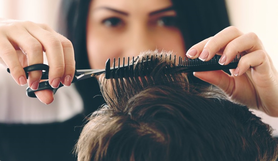 Hairstilist in hair salon